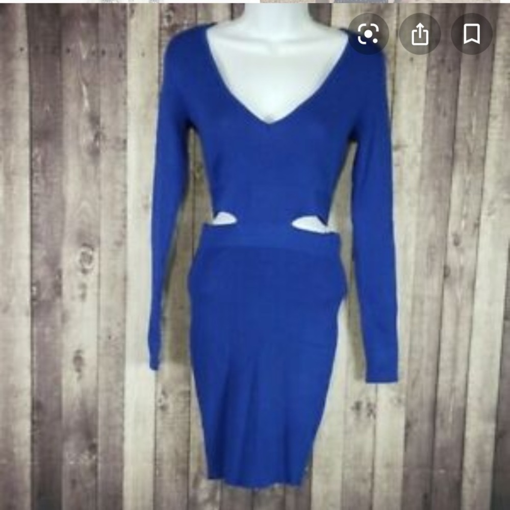 NWT LF Seek the label blue dress with cutouts